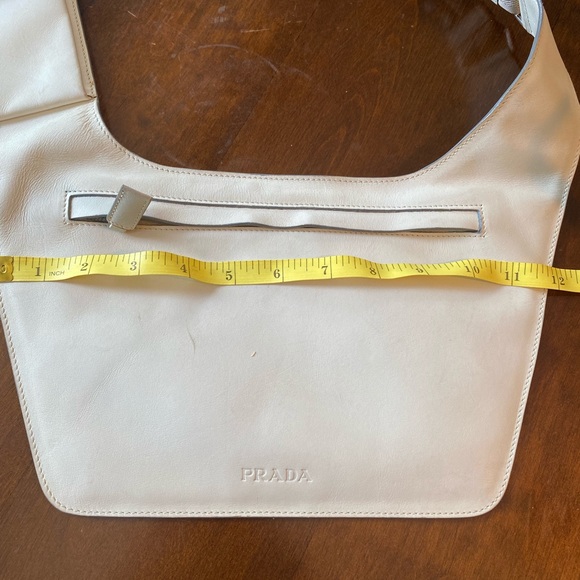 PRADA OFF WHITE LEATHER CROSS BODY POUCH - Picture 16 of 16
